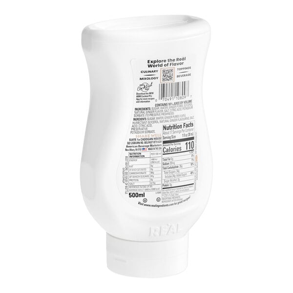 Real 16.9 fl. oz. Ginger Infused Syrup