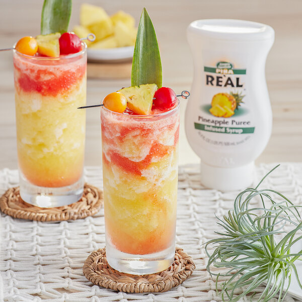 Real 16.9 fl. oz. Pineapple Puree Infused Syrup