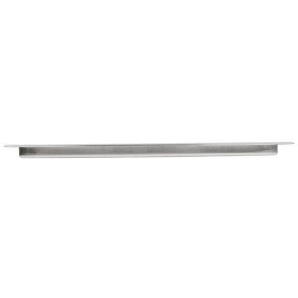 A Vollrath stainless steel food transport cover with a long handle.