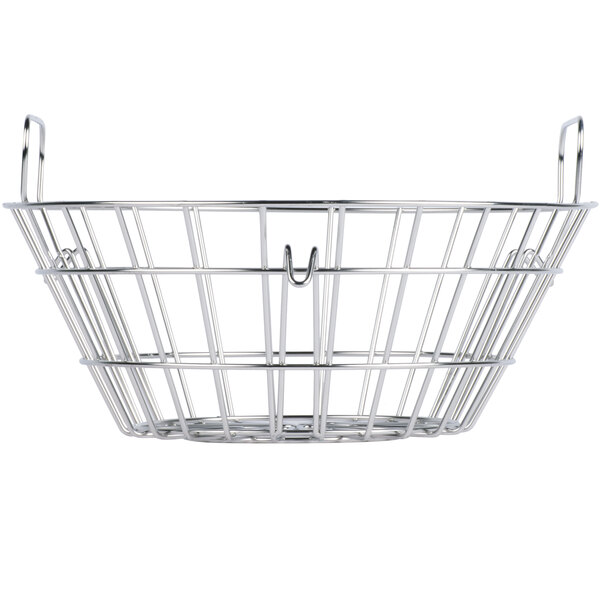 A Cecilware stainless steel wire brew basket with handles.
