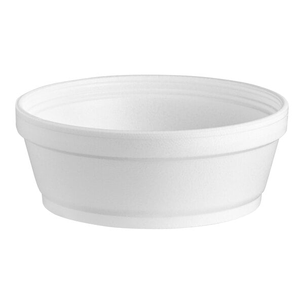 A Dart white styrofoam bowl.