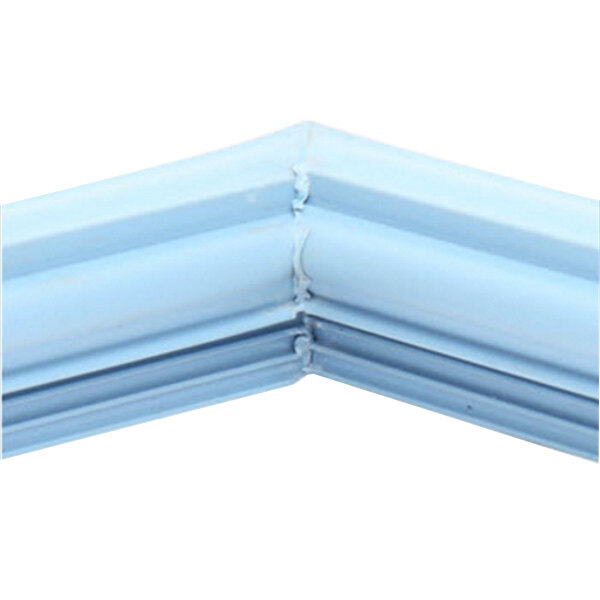 A blue Delfield magnetic door gasket corner piece.