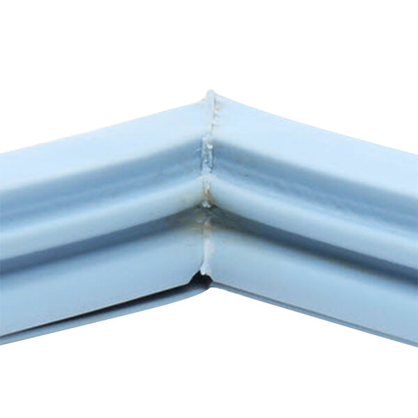 The blue corner of a Delfield magnetic door gasket.