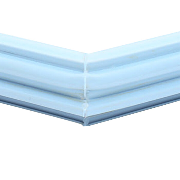 A white background with a blue plastic corner piece.