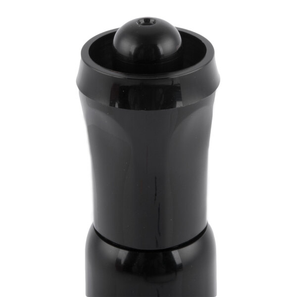 A black plastic box of Universal Black Chisel Tip Permanent Markers with a black lid.