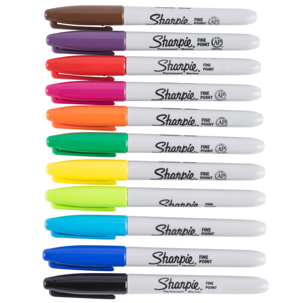 Assorted 12-Count Fine Point Permanent Marker