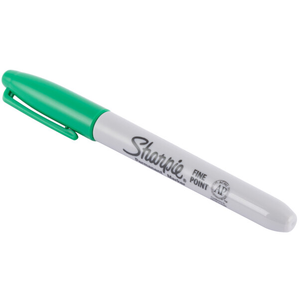 Sharpie 30004 Green Fine Point Permanent Marker 12box