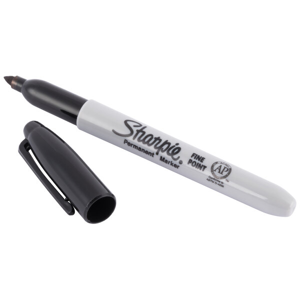 Sharpie Black Fine Point Permanent Markers - WebstaurantStore