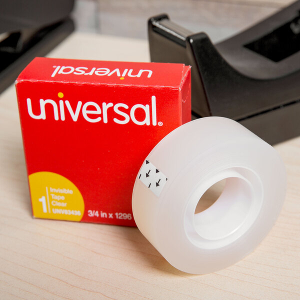 1" Core Clear Pack of 6 Universal Invisible Tape 1/2" x 1296" 