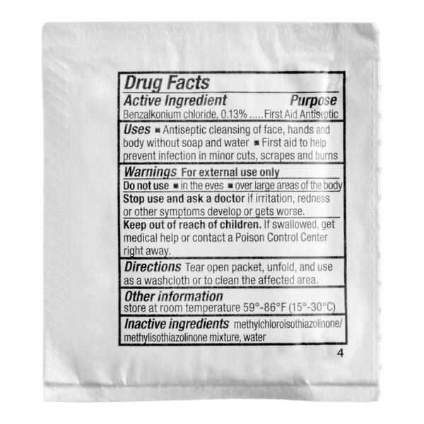 Medique 21471 Medi-First Extra Large Antiseptic Wipes - 20/Box