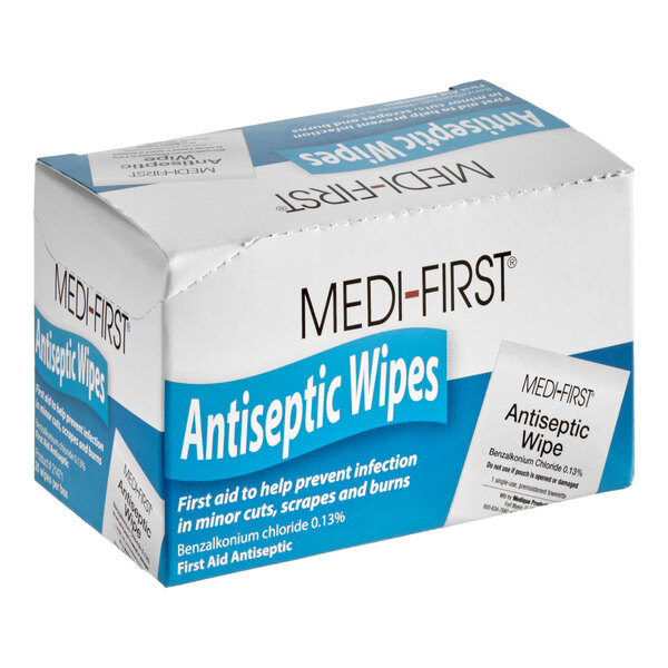 Medique 21471 Medi-First Extra Large Antiseptic Wipes - 20/Box