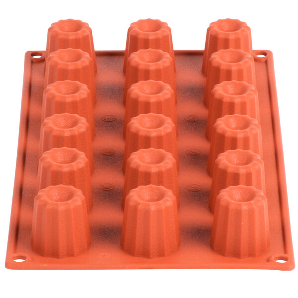 Moule à Cannelés En Silicone - 18 Mini Cannelés - Hauteur 4cm - Idéal Pour Pâtisserie Maison