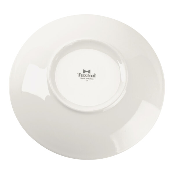 Tuxton BED-1053 1.25 Qt. Eggshell China Pasta / Salad Bowl - 12/Case