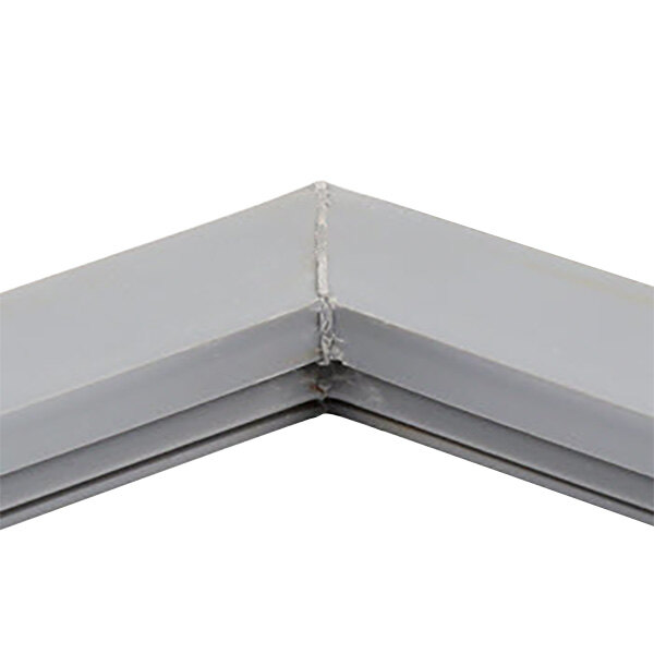 A close up of a Traulsen magnetic door gasket corner on a white background.