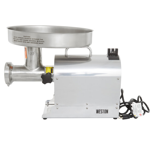 Weston 102201W 22 Pro Series Electric Meat Grinder 120V 1 1/2 hp