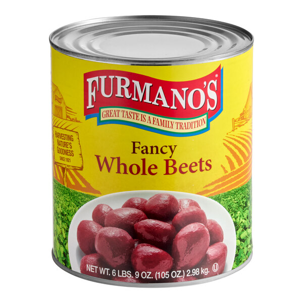 A large can of Furmano's Fancy Whole Beets.