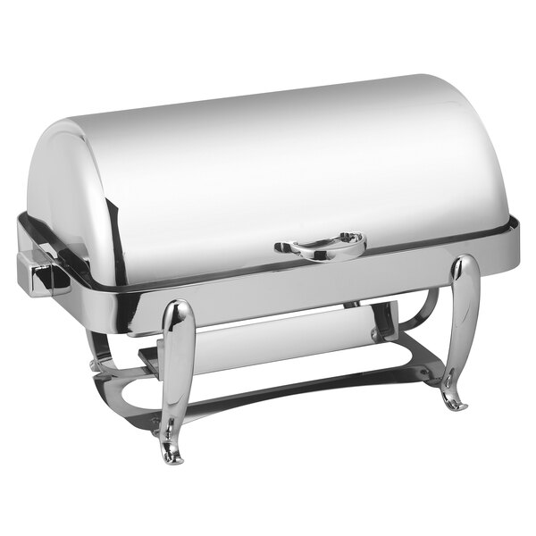 Eastern Tabletop 3114 Park Avenue 8 Qt. Rectangular Stainless Steel Roll  Top Induction / Traditional Chafer