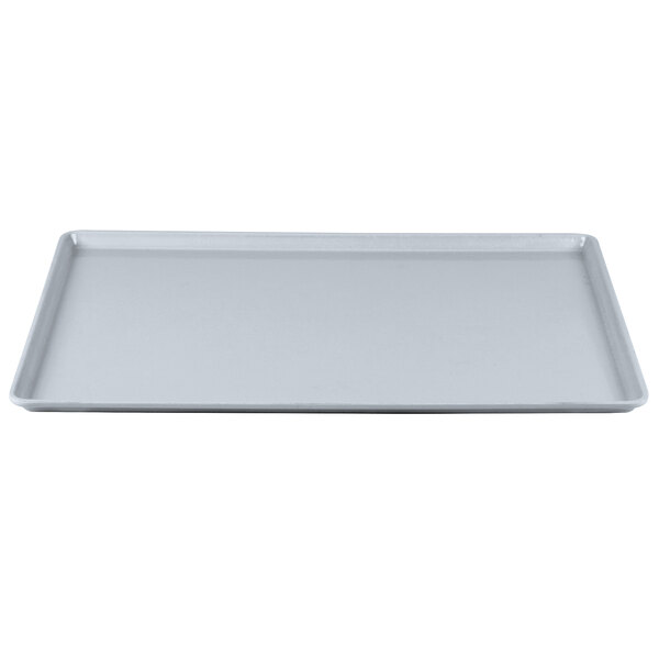 A white rectangular Cambro dietary tray with a white border.