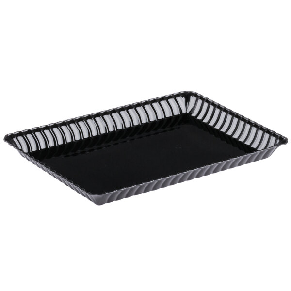 A black rectangular Fineline Flairware tray.