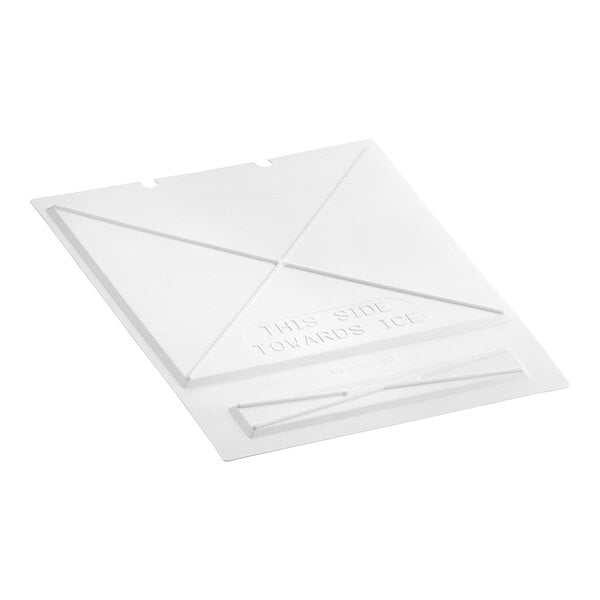 A white plastic Scotsman Evap Cover.