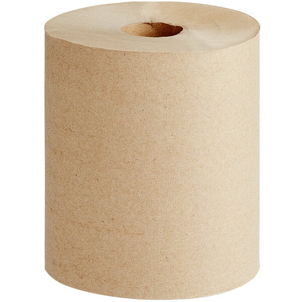 Lavex 8 Natural Kraft Hardwound Paper Towel, 800 Feet / Roll - 6/Case