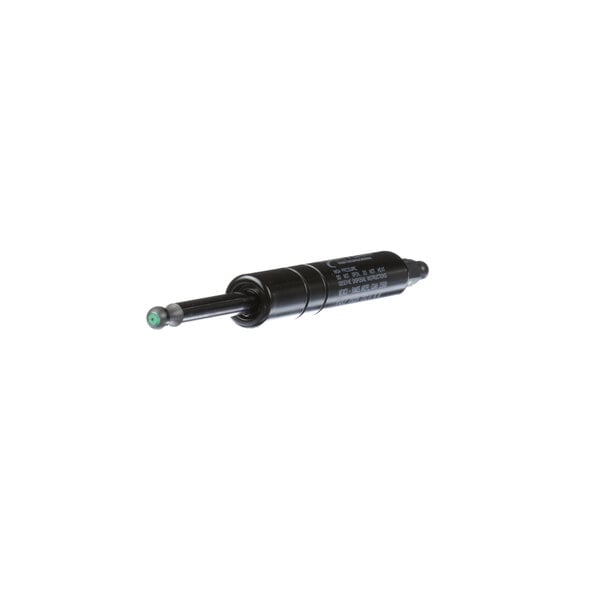 A black and white gas ram with a black tube.