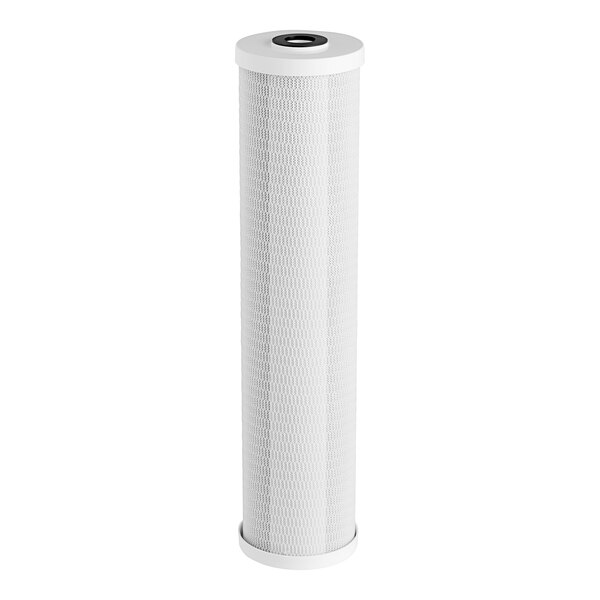 A white Antunes carbon water filter cartridge.