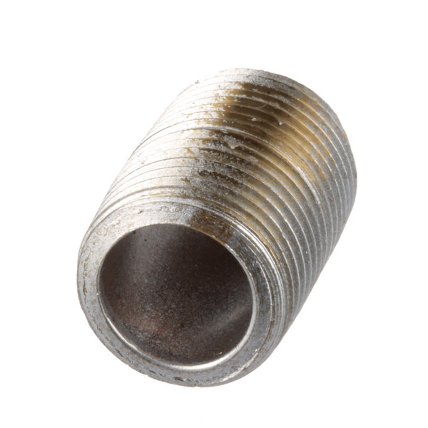 A close-up of a Blakeslee metal nipple.
