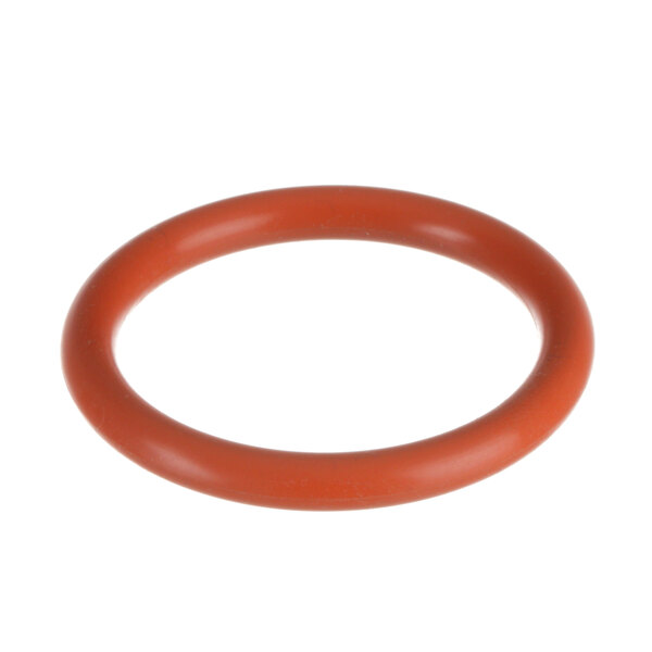 A round orange rubber O-ring.