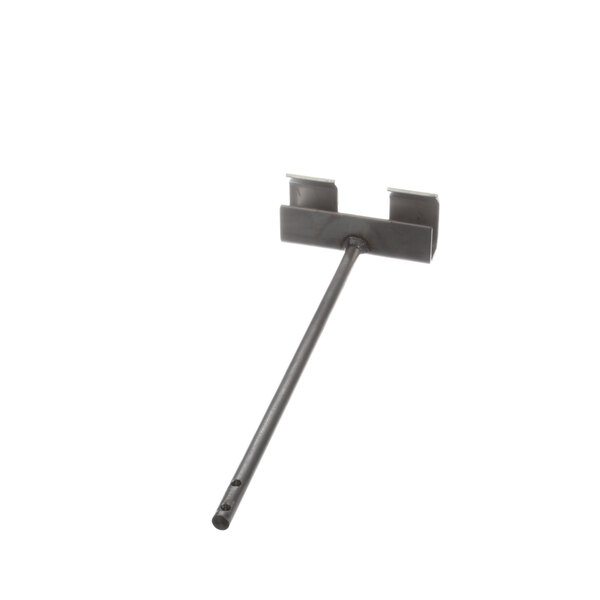 A metal object with a long metal pole and handle.