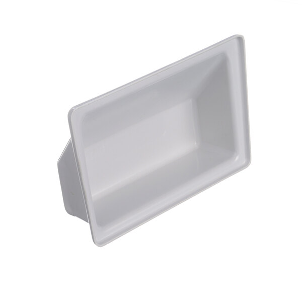 A white plastic rectangular drip tray.