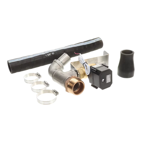 A Champion metal drain piping retrofit kit with a pipe and hose in a black box with a white label.