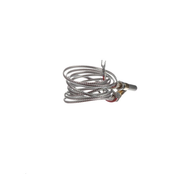 A close-up of a Southbend thermopile wire with a small hook at the end.