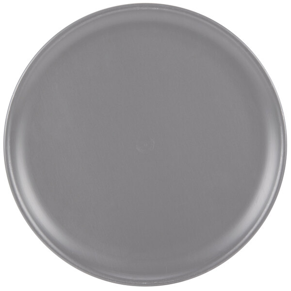 An American Metalcraft hard coat anodized aluminum coupe pizza pan on a white background.
