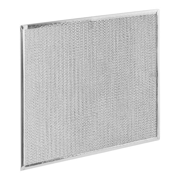 A close-up of a Manitowoc Ice air filter with a metal mesh.