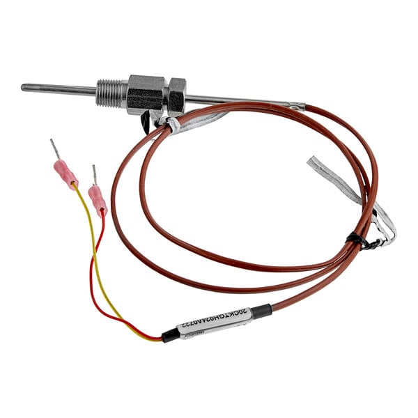 A Cleveland thermocouple with wires.