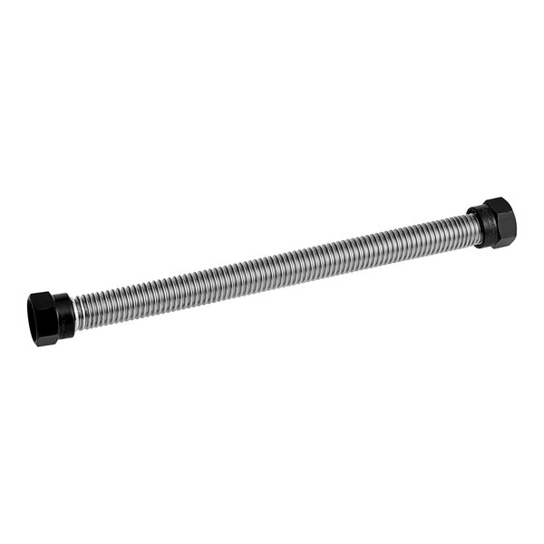 A Frymaster Flexline metal tube with a black nut at one end.