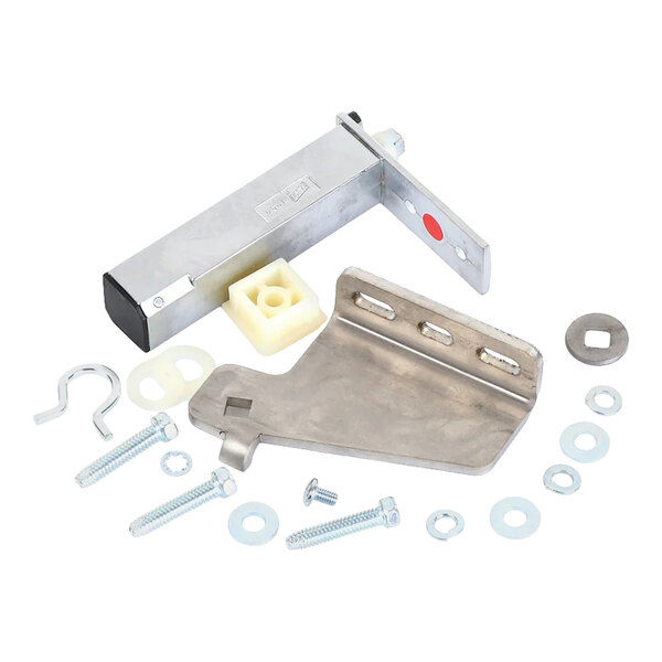 A hinge kit for True Refrigeration units, including a bottom right hinge, mounting hardware, and related components.
