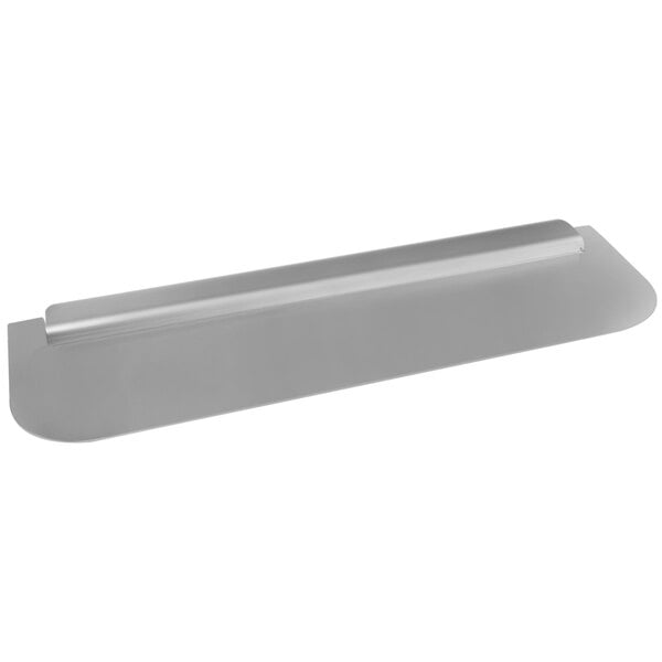 A silver rectangular Pitco splash guard.