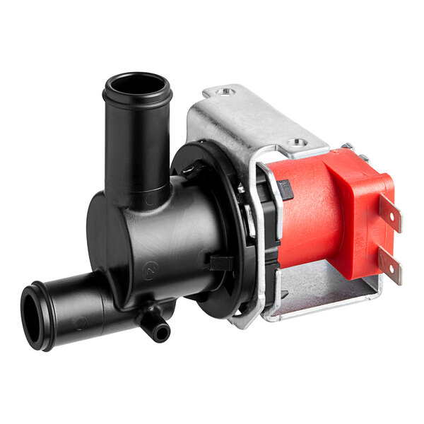 A black and red Scotsman dump valve.