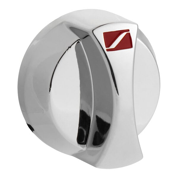 A chrome control knob with a red and white accent, designed for Southbend equipment.