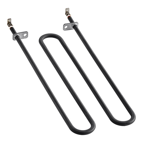 Two black metal Hatco heating elements.