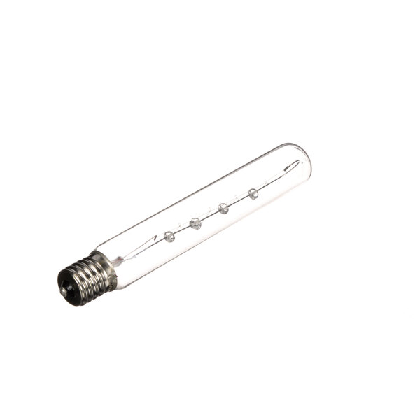 A close-up of a Norlake refrigerator light bulb with a clear base.
