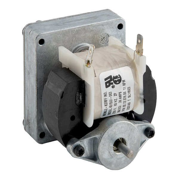 A close-up of a Hatco gear motor.