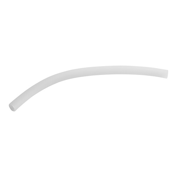 A white curved silicone hose.