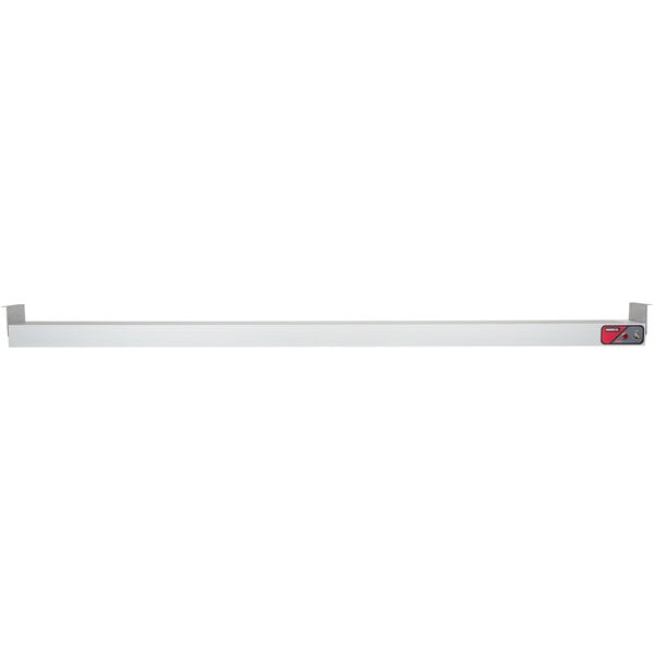 A long metal Nemco infrared strip heater with a red and black label.