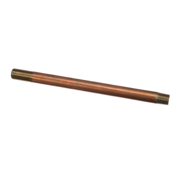 A long copper pipe with a screw on the end.