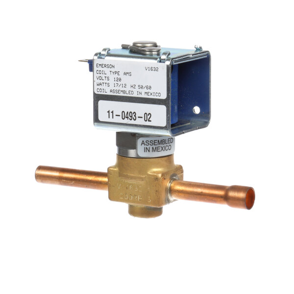 A close-up of a Scotsman gas valve with a brass and copper fitting.