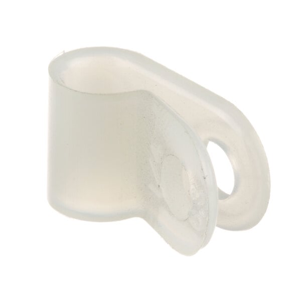 A white plastic BevLes clamp.