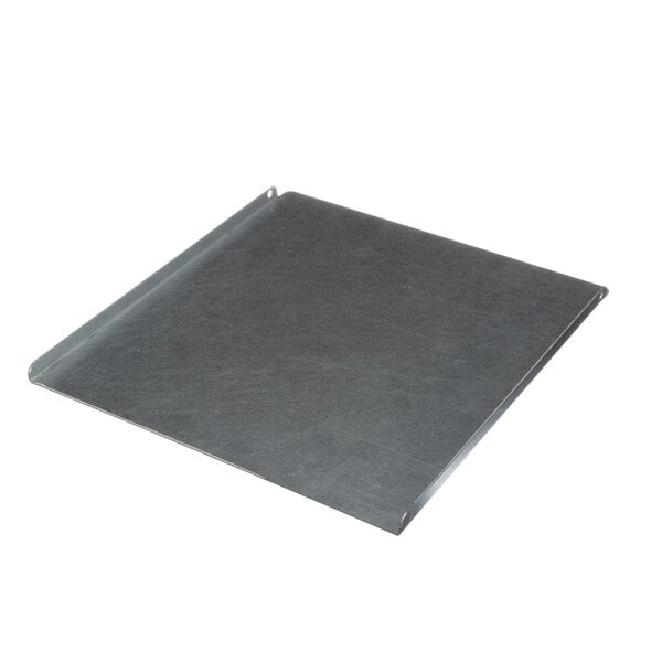 A black metal cover for a square metal box.